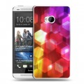 Дизайнерский пластиковый чехол для HTC One (M7) Dual SIM Красочные абстракции