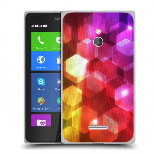 Дизайнерский силиконовый чехол для Nokia XL Красочные абстракции