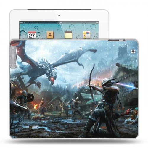 Дизайнерский пластиковый чехол для Ipad 2/3/4 Skyrim