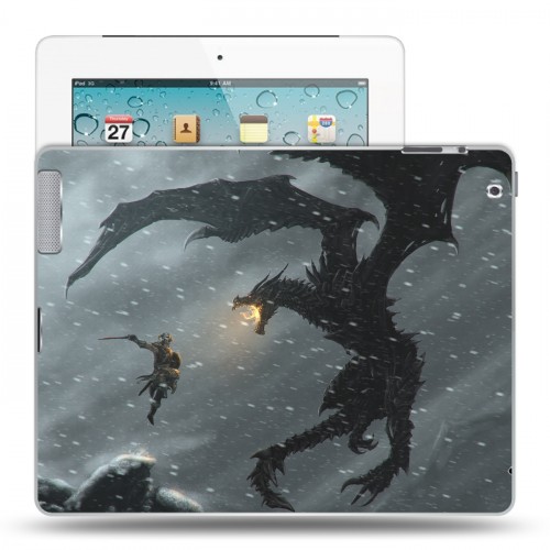 Дизайнерский пластиковый чехол для Ipad 2/3/4 Skyrim