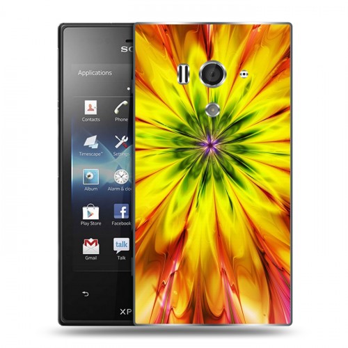 Дизайнерский пластиковый чехол для Sony Xperia acro S Красочные абстракции