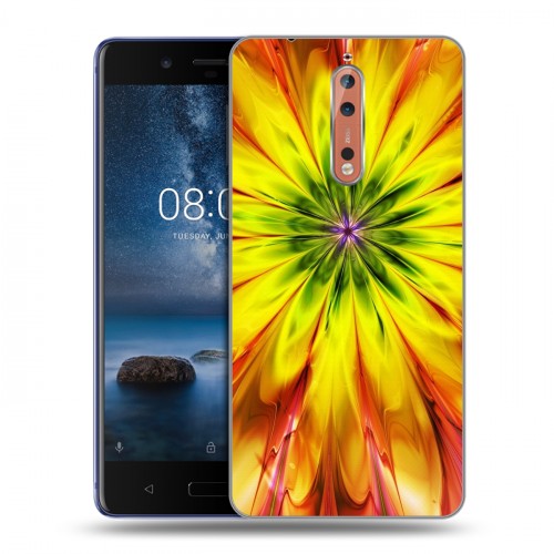 Дизайнерский пластиковый чехол для Nokia 8 Красочные абстракции