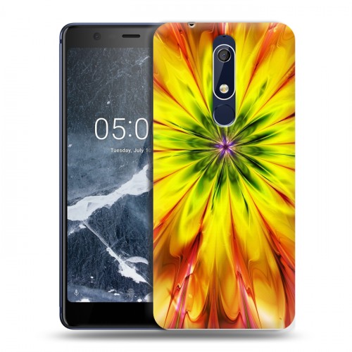 Дизайнерский пластиковый чехол для Nokia 5.1 Красочные абстракции