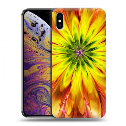 Дизайнерский силиконовый чехол для Iphone Xs Max Красочные абстракции