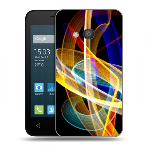 Дизайнерский силиконовый чехол для Alcatel One Touch Pixi 4 (4) Красочные абстракции