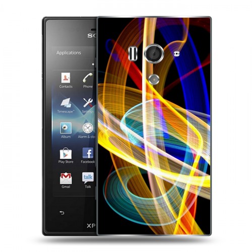 Дизайнерский пластиковый чехол для Sony Xperia acro S Красочные абстракции