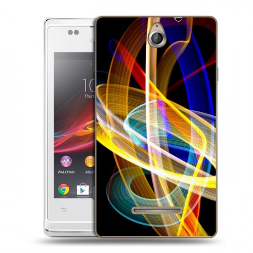 Дизайнерский пластиковый чехол для Sony Xperia E Красочные абстракции