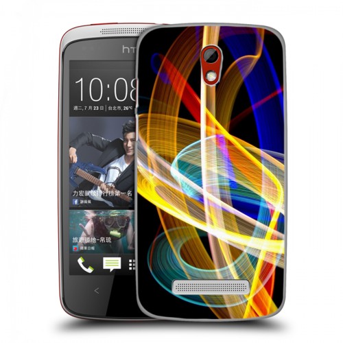 Дизайнерский пластиковый чехол для HTC Desire 500 Красочные абстракции