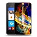 Дизайнерский силиконовый чехол для Microsoft Lumia 430 Dual SIM Красочные абстракции