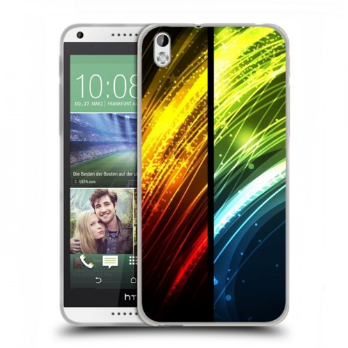 Дизайнерский пластиковый чехол для HTC Desire 816 Красочные абстракции