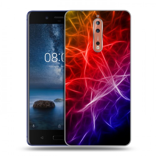 Дизайнерский пластиковый чехол для Nokia 8 Красочные абстракции