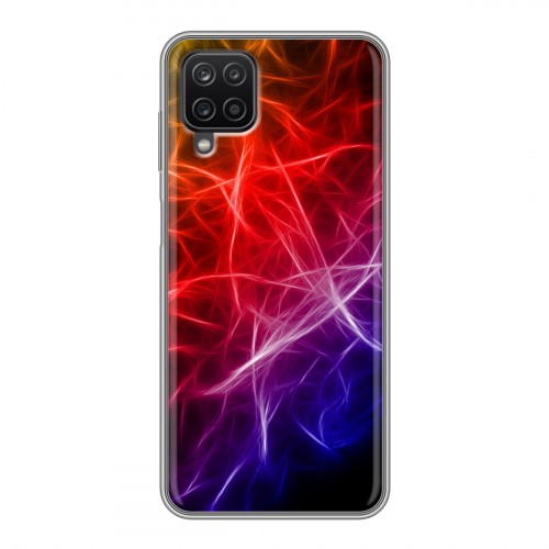 Дизайнерский силиконовый с усиленными углами чехол для Samsung Galaxy A12 Красочные абстракции