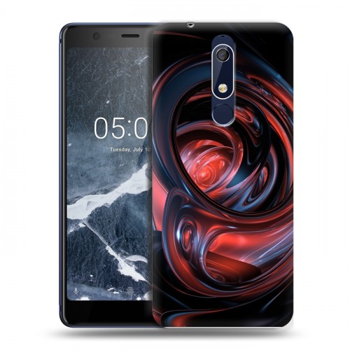 Дизайнерский пластиковый чехол для Nokia 5.1 Красочные абстракции