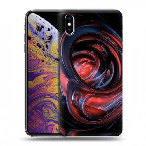 Дизайнерский силиконовый чехол для Iphone Xs Max Красочные абстракции