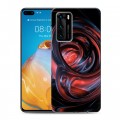 Дизайнерский силиконовый с усиленными углами чехол для Huawei P40 Красочные абстракции