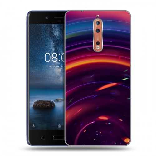 Дизайнерский пластиковый чехол для Nokia 8 Красочные абстракции