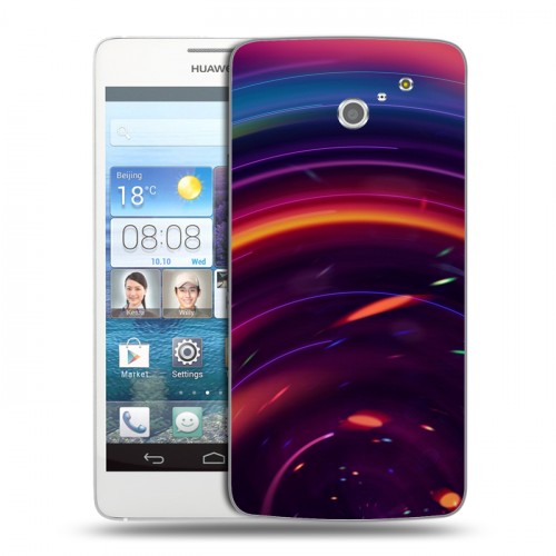 Дизайнерский пластиковый чехол для Huawei Ascend D2 Красочные абстракции