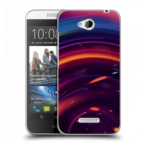 Дизайнерский силиконовый чехол для HTC Desire 616 Красочные абстракции