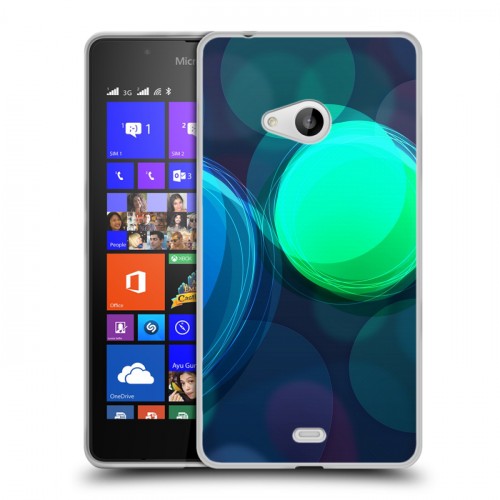 Дизайнерский пластиковый чехол для Microsoft Lumia 540 Красочные абстракции