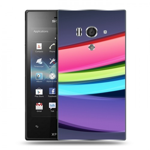 Дизайнерский пластиковый чехол для Sony Xperia acro S Красочные абстракции