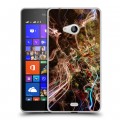 Дизайнерский пластиковый чехол для Microsoft Lumia 540 Красочные абстракции