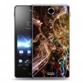 Дизайнерский пластиковый чехол для Sony Xperia TX Красочные абстракции