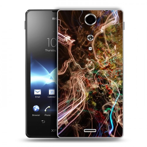 Дизайнерский пластиковый чехол для Sony Xperia TX Красочные абстракции