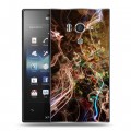 Дизайнерский пластиковый чехол для Sony Xperia acro S Красочные абстракции