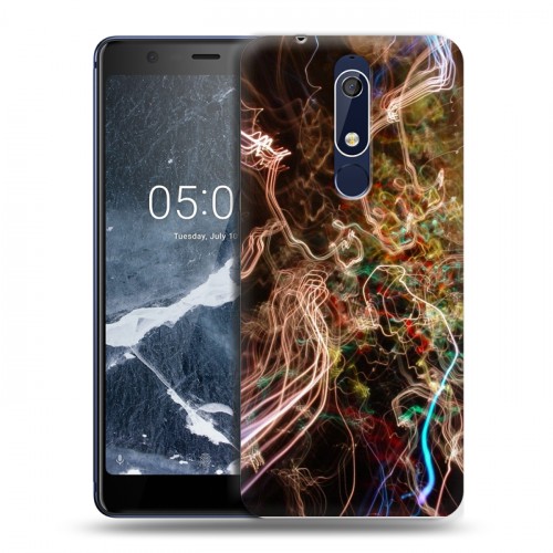 Дизайнерский пластиковый чехол для Nokia 5.1 Красочные абстракции