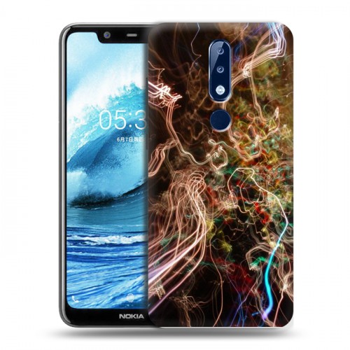 Дизайнерский пластиковый чехол для Nokia 5.1 Plus Красочные абстракции