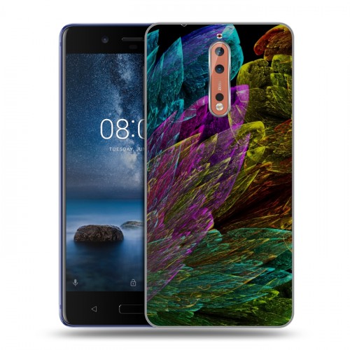 Дизайнерский пластиковый чехол для Nokia 8 Красочные абстракции