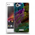 Дизайнерский пластиковый чехол для Sony Xperia L Красочные абстракции