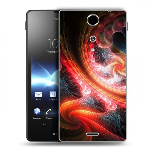 Дизайнерский пластиковый чехол для Sony Xperia TX Красочные абстракции