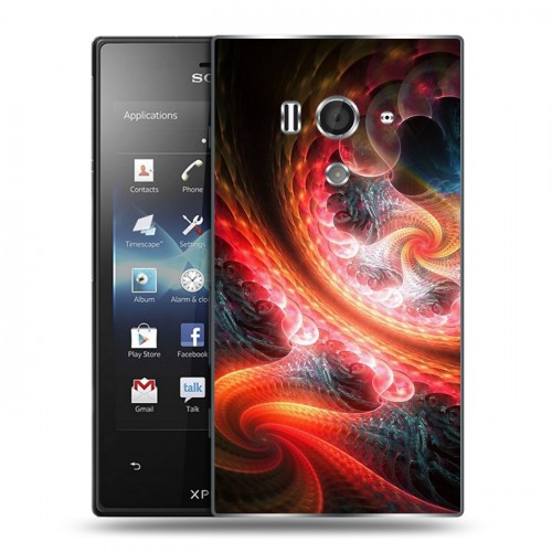 Дизайнерский пластиковый чехол для Sony Xperia acro S Красочные абстракции