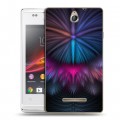 Дизайнерский пластиковый чехол для Sony Xperia E Красочные абстракции