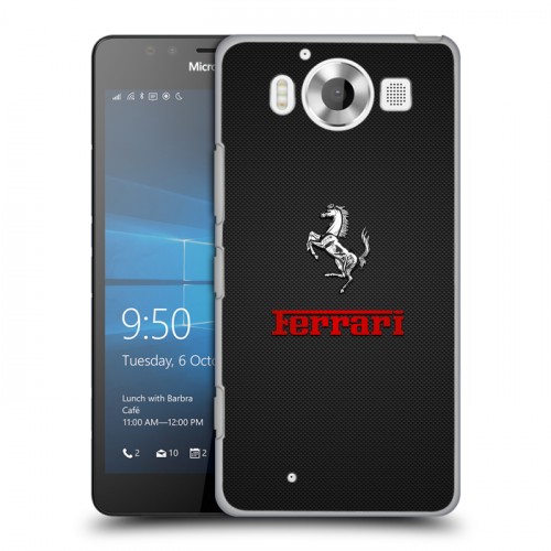 Дизайнерский пластиковый чехол для Microsoft Lumia 950 ferrari