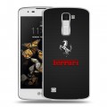 Дизайнерский пластиковый чехол для LG K8 ferrari