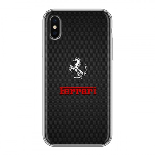 Дизайнерский силиконовый чехол для Iphone x10 ferrari