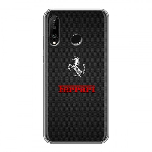 Дизайнерский силиконовый чехол для Huawei P30 Lite ferrari