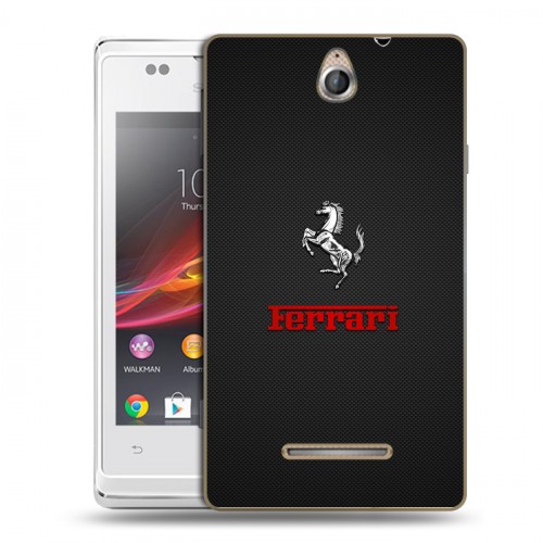 Дизайнерский пластиковый чехол для Sony Xperia E ferrari