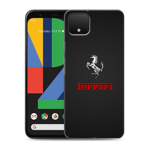 Дизайнерский пластиковый чехол для Google Pixel 4 ferrari