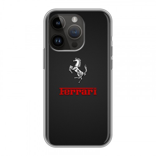 Дизайнерский силиконовый чехол для Iphone 14 Pro ferrari