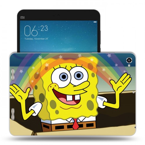 Дизайнерский силиконовый чехол для Xiaomi Mi Pad 2 Губка Боб