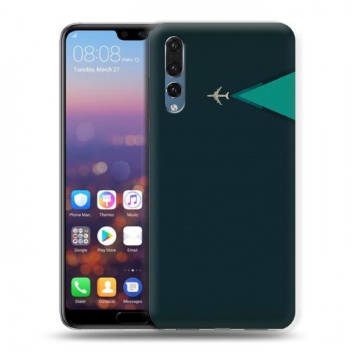 Дизайнерский силиконовый с усиленными углами чехол для Huawei P20 Pro Абстрактный минимализм