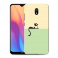 Дизайнерский силиконовый с усиленными углами чехол для Xiaomi RedMi 8A Абстрактный минимализм