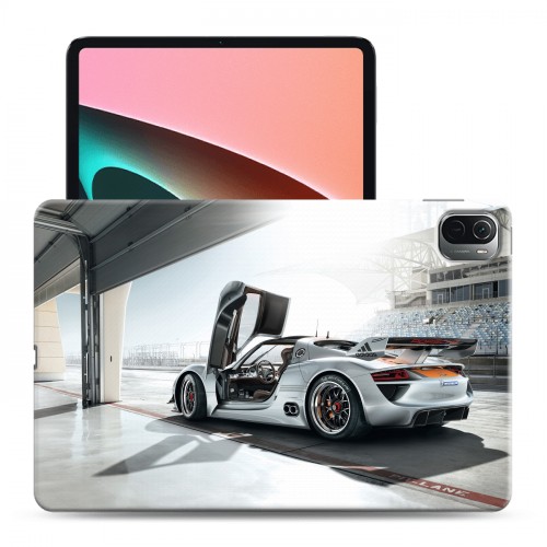 Дизайнерский силиконовый с усиленными углами чехол для Xiaomi Pad 5 Porsche