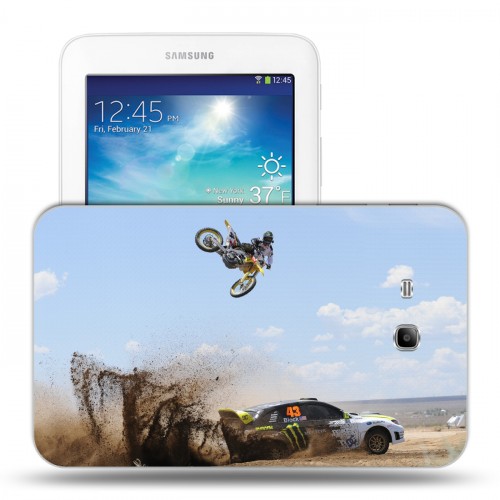 Дизайнерский силиконовый чехол для Samsung Galaxy Tab 3 Lite Subaru