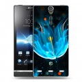 Дизайнерский пластиковый чехол для Sony Xperia S Абстракции Неон