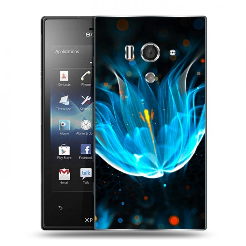 Дизайнерский пластиковый чехол для Sony Xperia acro S Абстракции Неон