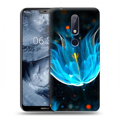 Дизайнерский пластиковый чехол для Nokia 6.1 Plus Абстракции Неон